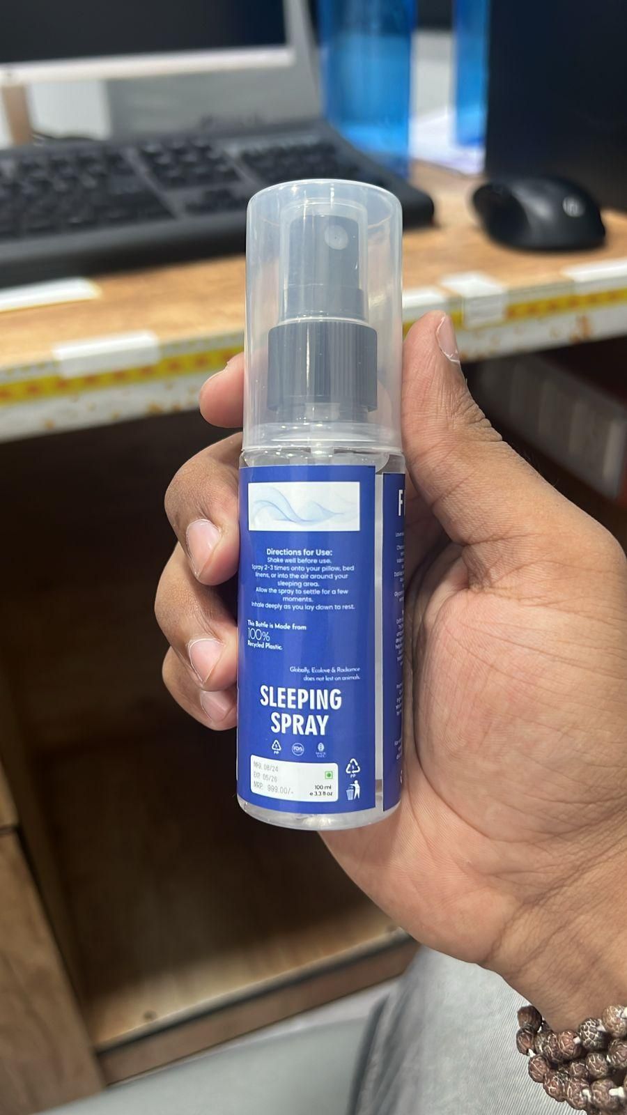 Sleeping shops spray